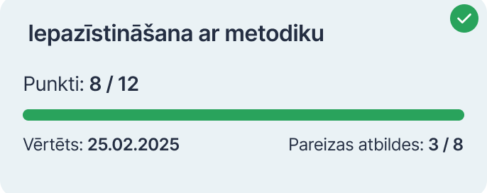 Instruktoru aplikācija – iepazīstināšana ar metodiku ieskaitīta